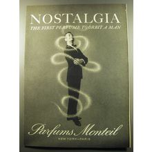 1959 Monteil Nostalgia Perfume Ad - Nostalgia The First perfume to orbit a man