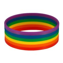Non Light Up Rainbow Silicon Rubber Bracelet