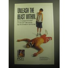 1994 FCI WCW The Main Event Video Gamne Ad - Unleash the beast within