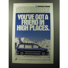 1992 Plymouth Voyager Minivan Advertisement - You've got a friend in high places
