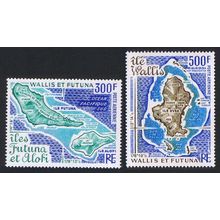 Wallis and Futuna Maps of Islands 2v 1978 MNH SG#282-283 Sc#C78-C79