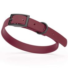 Dog Pet Waterproof Collar - W5/8" x L12"-15" - Merlot Burgundy