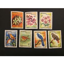 ICOLLECTZONE Madagascar 340-346 VF Hinged birds