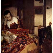 Vermeer - A Maid Asleep Poster Canvas Movie Film Print A0 A1 A2 A3 A4 A5 A6 Art