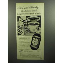 1946 Baker's De Luxe Cocoa Ad - Rich and Chocolaty