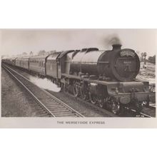 The Merseyside Express Train near Watford Antique Railway Real Photo Postcard