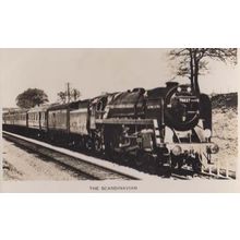 The Scandinavian Train at Harwich Parkeston Station Old Real Photo Postcard