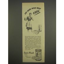 1947 Sani-Flush Toilet Cleaner Ad - Let your mind rest easy