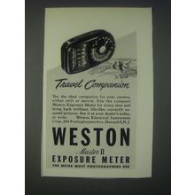 1947 Weston Master II Exposure Meter Ad - Travel Companion