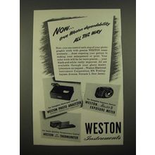 1947 Weston Photo Analyzer, Master II Exposure Meter and Thermometer Ad