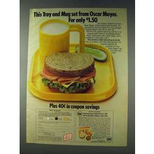 1978 Oscar Mayer Cold Cuts Ad - Tray and Mug Set