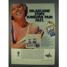 1978 Solarcaine Spray Ad - Stops Sunburn Pain Fast