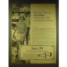 1964 Kotex Kotams Tampon Ad - Have fun! You have extra hours of protection