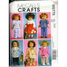 McCall's 18" Doll Clothes Pattern #5775