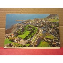 AERIAL VIEW, CASTLETOWN, ISLE OF MAN used postcard. c.1979 /