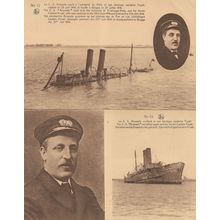 Captain Fryatt SS Brussels Miltary WW1 Ship Captain 2x Postcard s