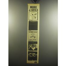 1974 J. Geils Band Albums Ad - Ladies Invited; Bloodshot; Full House: Live