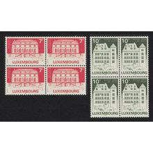 Luxembourg Classified Monuments 2v Blocks of 4 1985 MNH SG#1165-1166