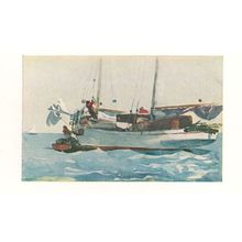 Winslow Homer Taking On Wet Provisions Boat Ship Victorian Painting Postcard