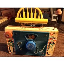 Old Vintage Fisher Price Tv Radio Jack & Jill # 148 7 1/4" Long Working 1959