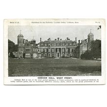 Postcard UK England Kent Cobham Hall country house now school posted 1918