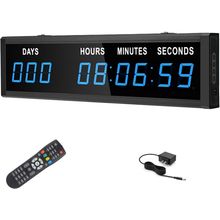 Blue 1.8" 9Digits Large LED Countdown Count up Days Clock with Remote Christmas