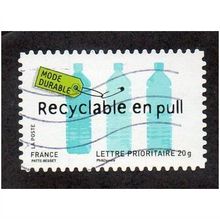 FRA 2008 (55c) 'SUSTAINABILITY -PLASTIC BOTTLES ' FINE USED (EBID20811)