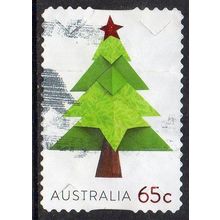 Australia 2019 Christmas - Tree - Foiled / Embellished 65c s/a Used