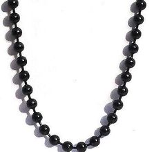 Black Stainless Steel 24 Inch 3.2mm Ball Link Neck Chain Necklace