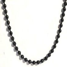 Black Stainless Steel 18 Inch 2mm Ball Link Neck Chain Necklace