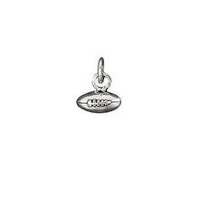 Sterling Silver Football Charm Pendant