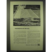 1945 American Export Lines Ad - Footprints on the Sea
