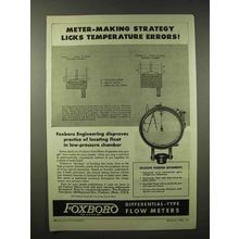 1945 Foxboro Flow Meter Ad - Licks Temperature Errors