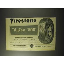 1958 Firestone Nylon 500 Tire Tyre Ad!
