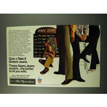 1972 Sears Give n Take II Stretch Jeans Ad