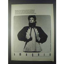 1980 I.Magnin Valentino Dyed Beaver and Mink Fur Ad
