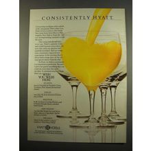 1984 Hyatt Hotels Ad - Consistently Hyatt