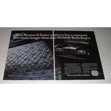 1985 Stearns & Foster Mattress Ad - Rolls Royce