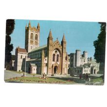 BUCKFAST ABBEY, used vintage postcard. by Salmon 1963 postmark =