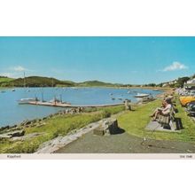 Families Watching Boats at Kippford 1970s Postcard