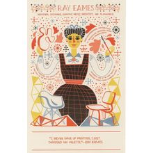 Ray Eames California American Architect Textile Designer Postcard
