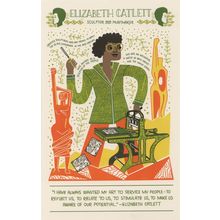 Elizabeth Catlett African American Sculptor Graphic Artist Postcard