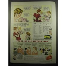 1933 Rinso Detergent and Lifebuoy Soap Ad - All my clothes are so snowy