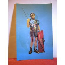 MODEL OF ROMAN LEGIONARY, THE GROSVENOR MUSEUM, CHESTER, unused postcard RP #