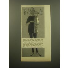 1959 B. Altman & Co. Fashion Ad - Wait for baby