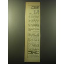 1960 Merrill Lynch Ad - According to Law