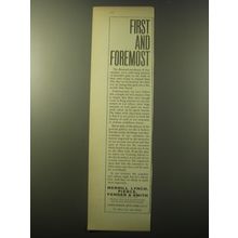 1960 Merrill Lynch Ad - First and foremost