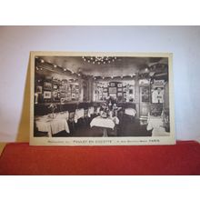 RESTAURANT DU "POULET EN COCOTTE", PARIS unused antique postcard =