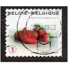 BEL 2007 (52c)(S/A) 'FRUIT- STRAWBERRIES' FINE USED (EBID10376)