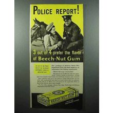 1941 Beech-Nut Gum Ad - 3 out of 4 Police